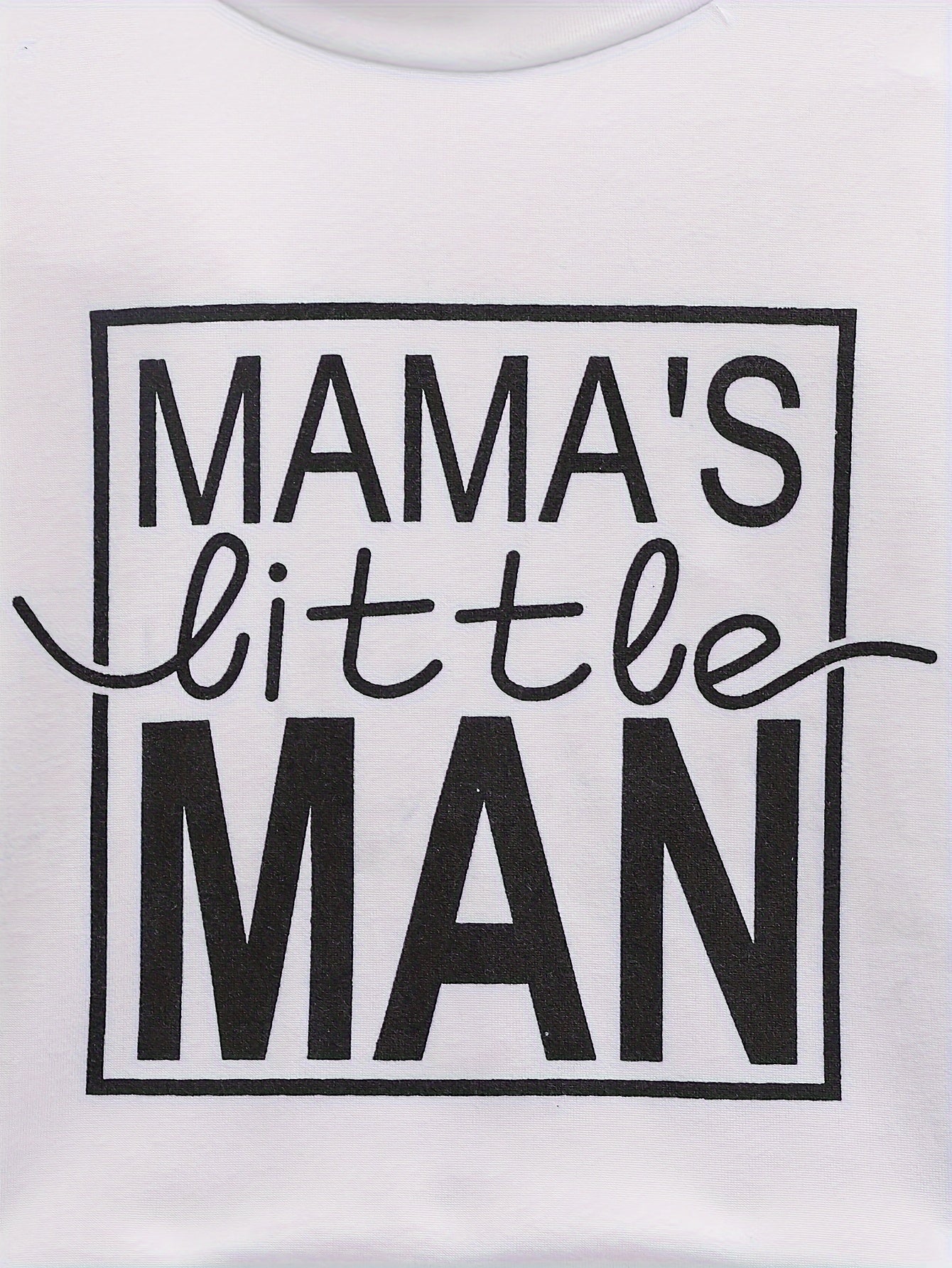 2pcs Baby Girls Boys "MAMA'S Little MAN" Print Summer Outdoor Set, T-shirt & Camo Shorts, Baby Unisex Clothing, As Gift - The world bestselling 