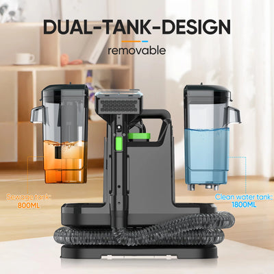 Fabric Cleaner 450W 12Kpa Handheld Carpet Cleaner for Sofa Floor Mats Curtain Spray Suction Integrated Machine Clean Machine