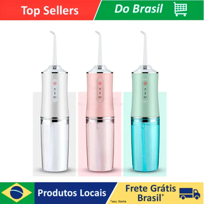 Portable Dental Oral Irrigator, USB Rechargeable, Cleaning nozzle, Strong Jet, 220ml