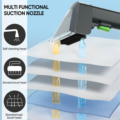 Fabric Cleaner 450W 12Kpa Handheld Carpet Cleaner for Sofa Floor Mats Curtain Spray Suction Integrated Machine Clean Machine