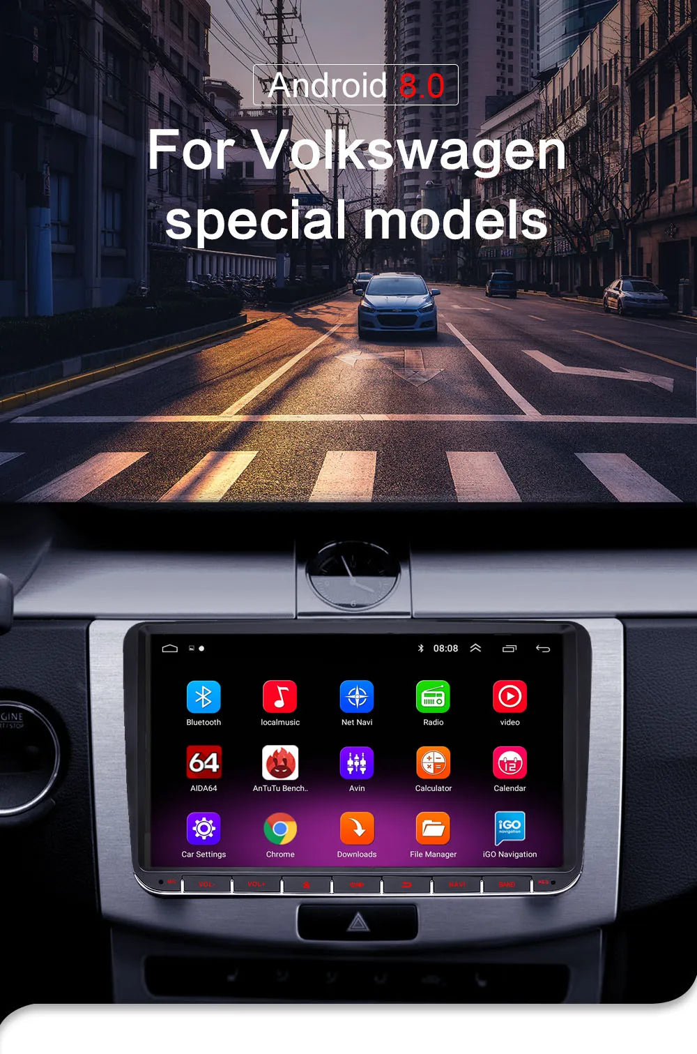 Car Android For VW Volkswagen Golf Polo Tiguan Passat b6 SEAT leon Skoda yeti Octavia Multimedia player 2 Din Car Radio CarPlay