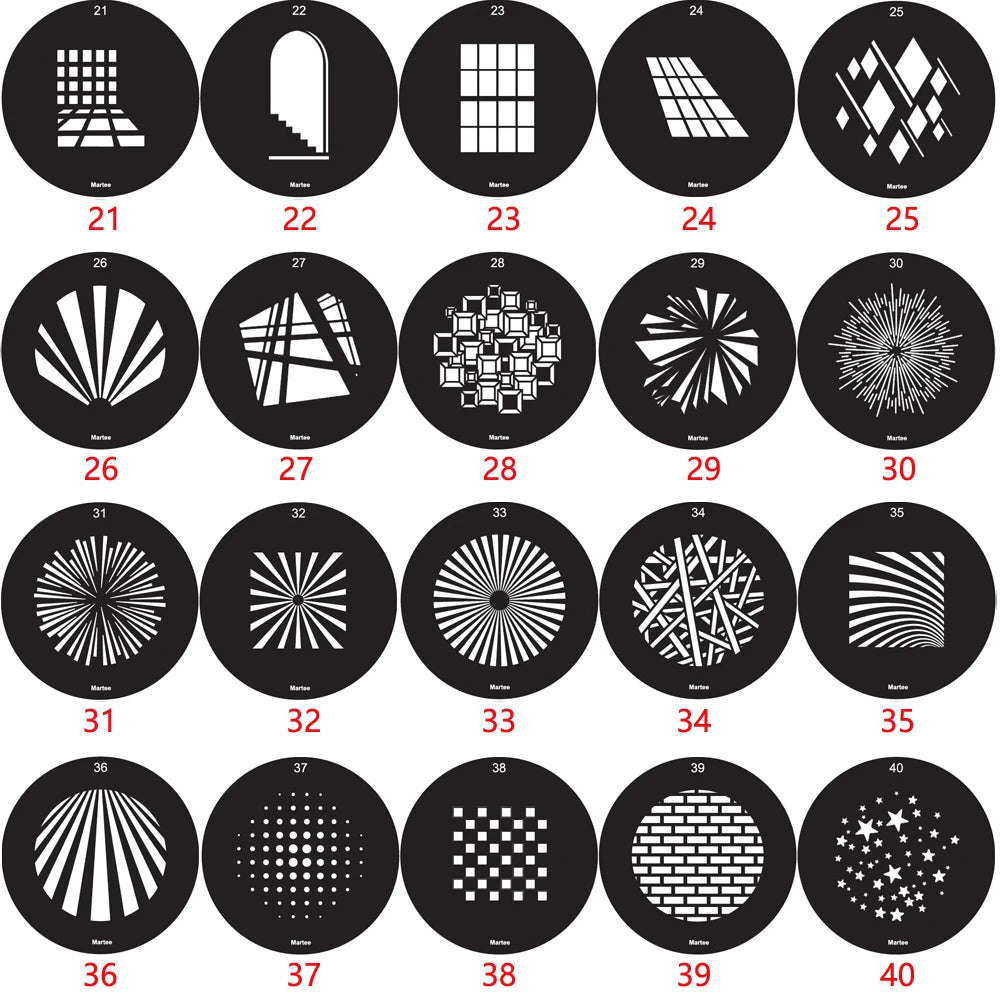 20PCS 86MM 66MM GOBO Bones Bar Heart Moon Skulls Bat Swing Halloween Interior Photo Wedding Portrait Children's Photography SA-P