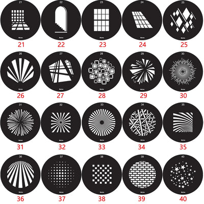 20PCS 86MM 66MM GOBO Bones Bar Heart Moon Skulls Bat Swing Halloween Interior Photo Wedding Portrait Children's Photography SA-P