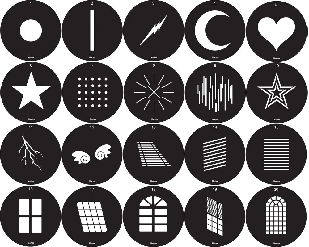 20PCS 86MM 66MM GOBO Bones Bar Heart Moon Skulls Bat Swing Halloween Interior Photo Wedding Portrait Children's Photography SA-P