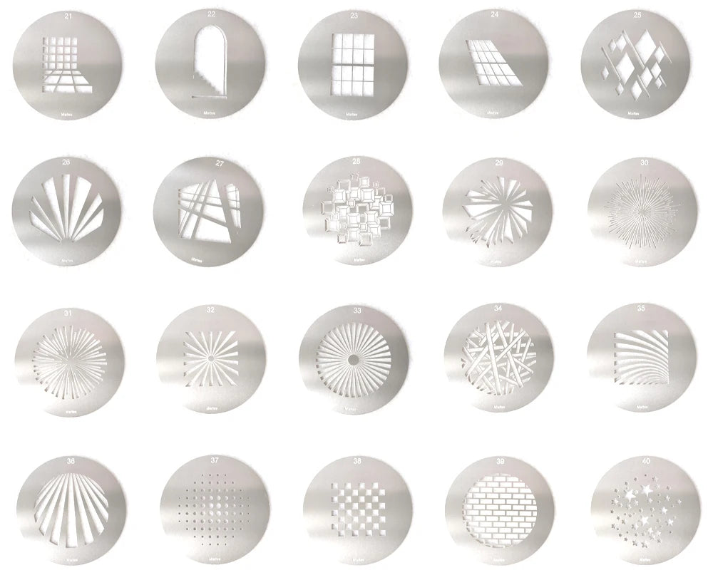 20PCS 86MM 66MM GOBO Bones Bar Heart Moon Skulls Bat Swing Halloween Interior Photo Wedding Portrait Children's Photography SA-P