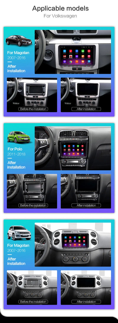 Car Android For VW Volkswagen Golf Polo Tiguan Passat b6 SEAT leon Skoda yeti Octavia Multimedia player 2 Din Car Radio CarPlay
