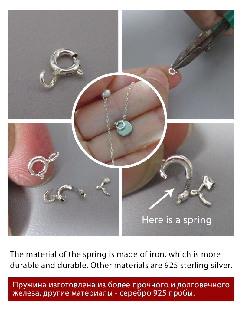 ASHIQI 925 Sterling Silver Natural Baroque Pearl Necklace Irregular Crystal Stone Color for Women Party  Jewelry