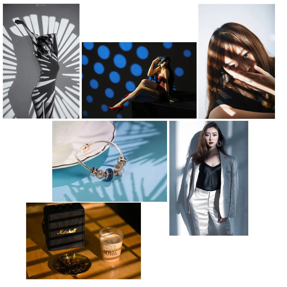 20PCS 86MM 66MM GOBO Bones Bar Heart Moon Skulls Bat Swing Halloween Interior Photo Wedding Portrait Children's Photography SA-P