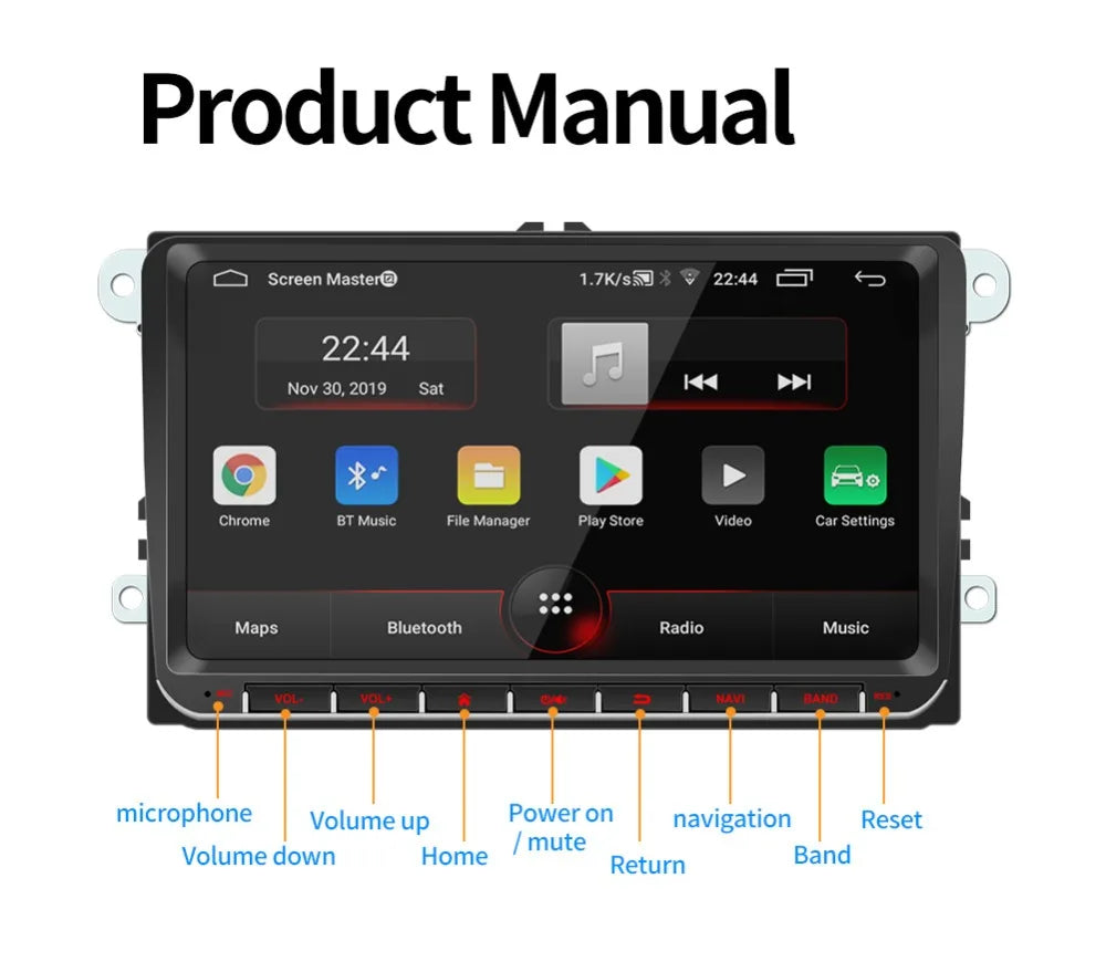Car Android For VW Volkswagen Golf Polo Tiguan Passat b6 SEAT leon Skoda yeti Octavia Multimedia player 2 Din Car Radio CarPlay