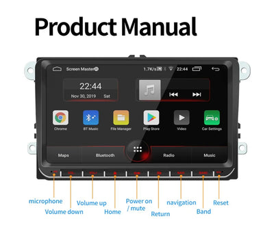 Car Android For VW Volkswagen Golf Polo Tiguan Passat b6 SEAT leon Skoda yeti Octavia Multimedia player 2 Din Car Radio CarPlay