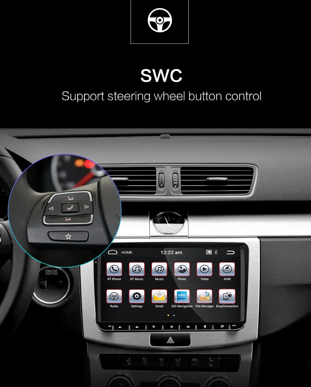 Car Android For VW Volkswagen Golf Polo Tiguan Passat b6 SEAT leon Skoda yeti Octavia Multimedia player 2 Din Car Radio CarPlay