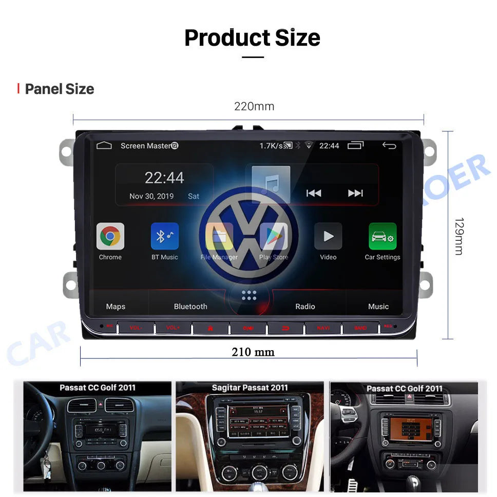 Car Android For VW Volkswagen Golf Polo Tiguan Passat b6 SEAT leon Skoda yeti Octavia Multimedia player 2 Din Car Radio CarPlay
