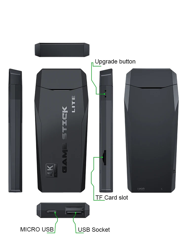 DATA FROG TV Video Game Console Wireless Controller Built in 20000 Games 4K HDMI-Compatible Retro Console Support For PS1/GBA/FC