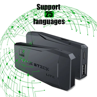 DATA FROG TV Video Game Console Wireless Controller Built in 20000 Games 4K HDMI-Compatible Retro Console Support For PS1/GBA/FC