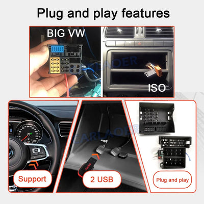 Car Android For VW Volkswagen Golf Polo Tiguan Passat b6 SEAT leon Skoda yeti Octavia Multimedia player 2 Din Car Radio CarPlay
