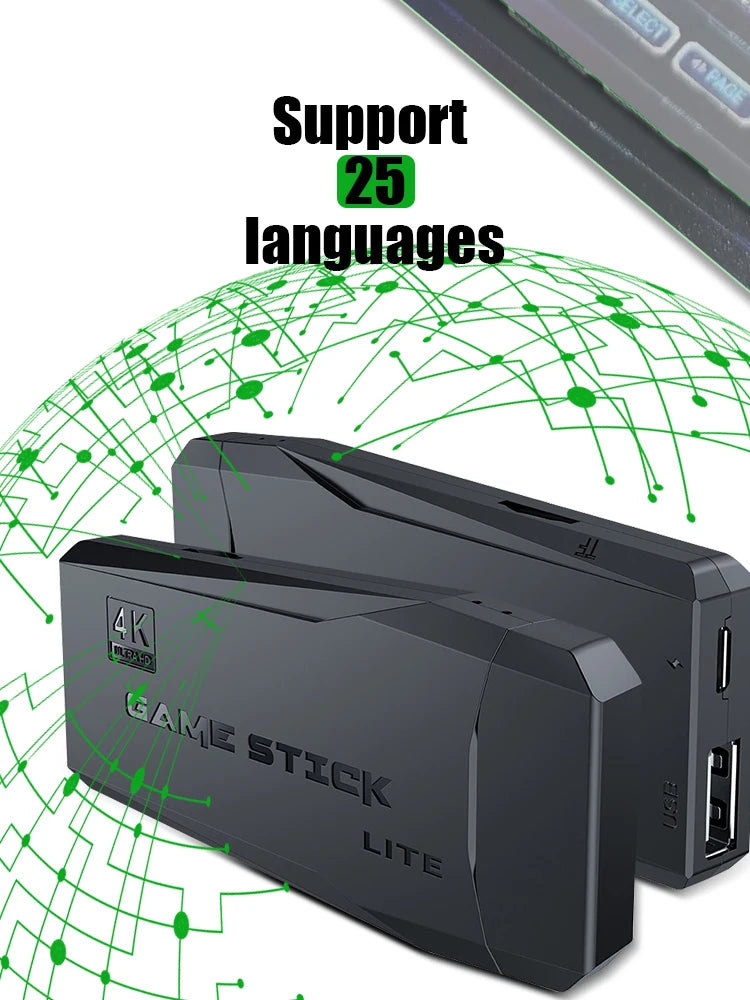 DATA FROG TV Video Game Console Wireless Controller Built in 20000 Games 4K HDMI-Compatible Retro Console Support For PS1/GBA/FC