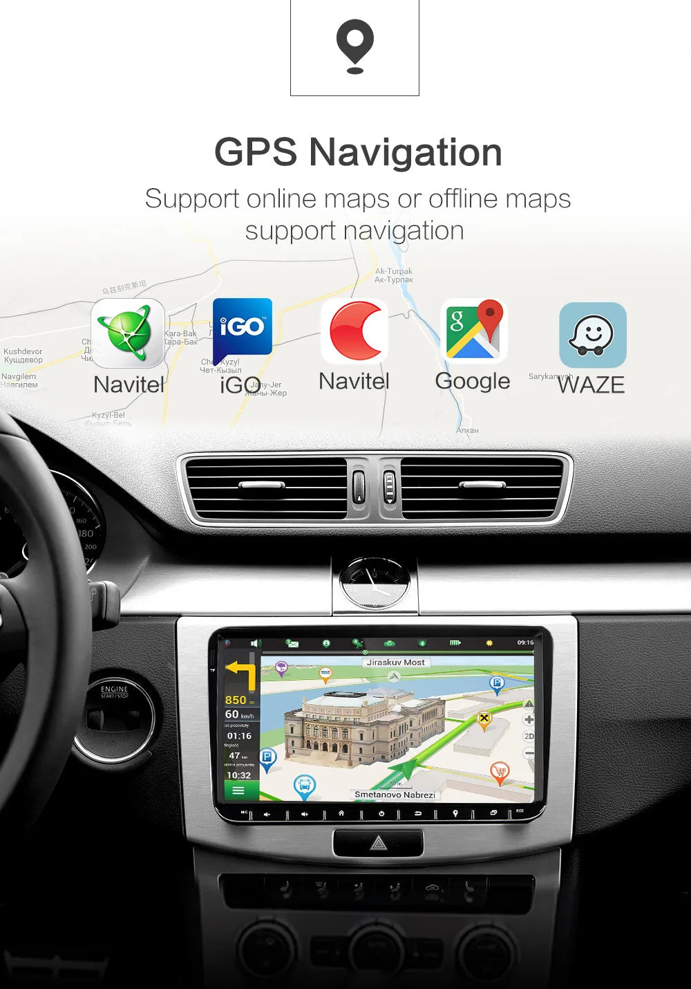 Car Android For VW Volkswagen Golf Polo Tiguan Passat b6 SEAT leon Skoda yeti Octavia Multimedia player 2 Din Car Radio CarPlay