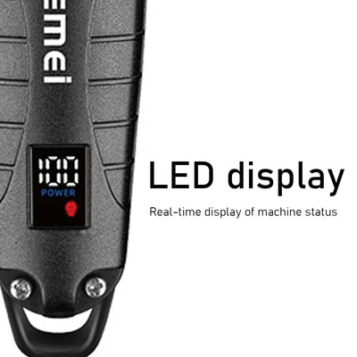 Kemei KM-2293 Salon Level Powder Metallurgical Blade Electric Scissors Hair Clipper 1200 MAh Lithium Battery Hair Trimmers Kemei