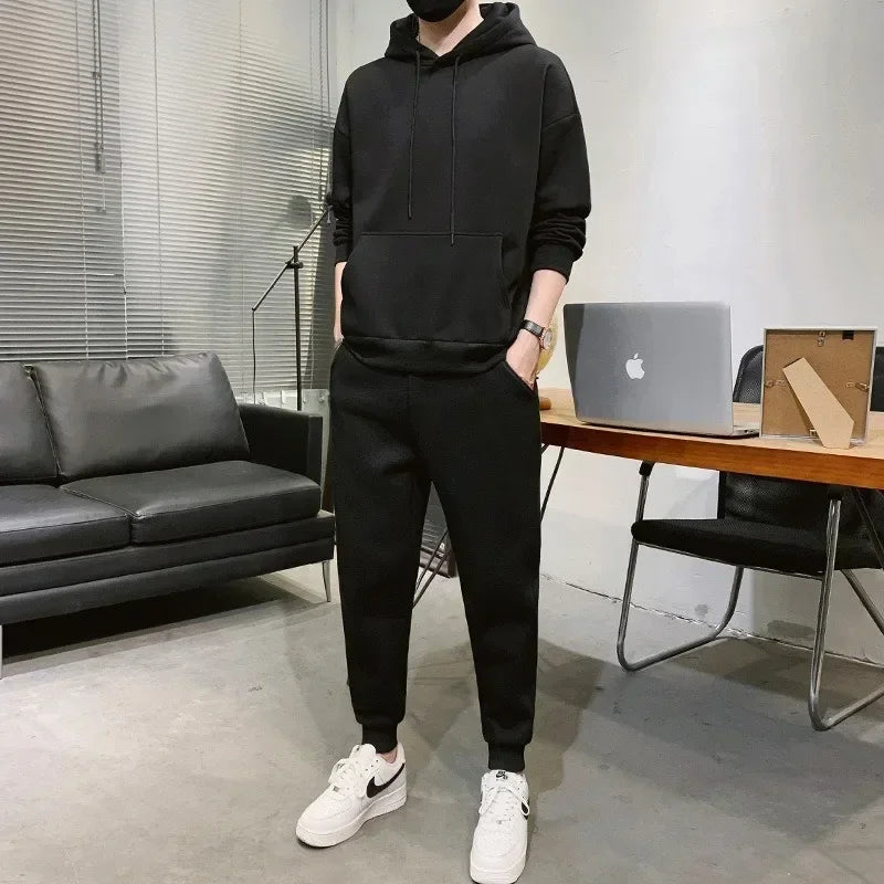 Men's clothing, sporty casual set, for spring and autumn 2025, new style, long-sleeved top and pants, two-piece set, matching - The world bestselling 