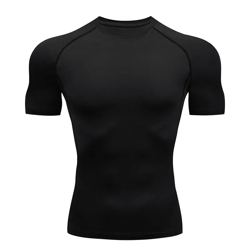 Sport T Shirt Men Quick Dry Short Sleeve Sport Tee Tops Gym Fitness Compression Shirt Training Running T-Shirt Men Rashgard - The world bestselling 