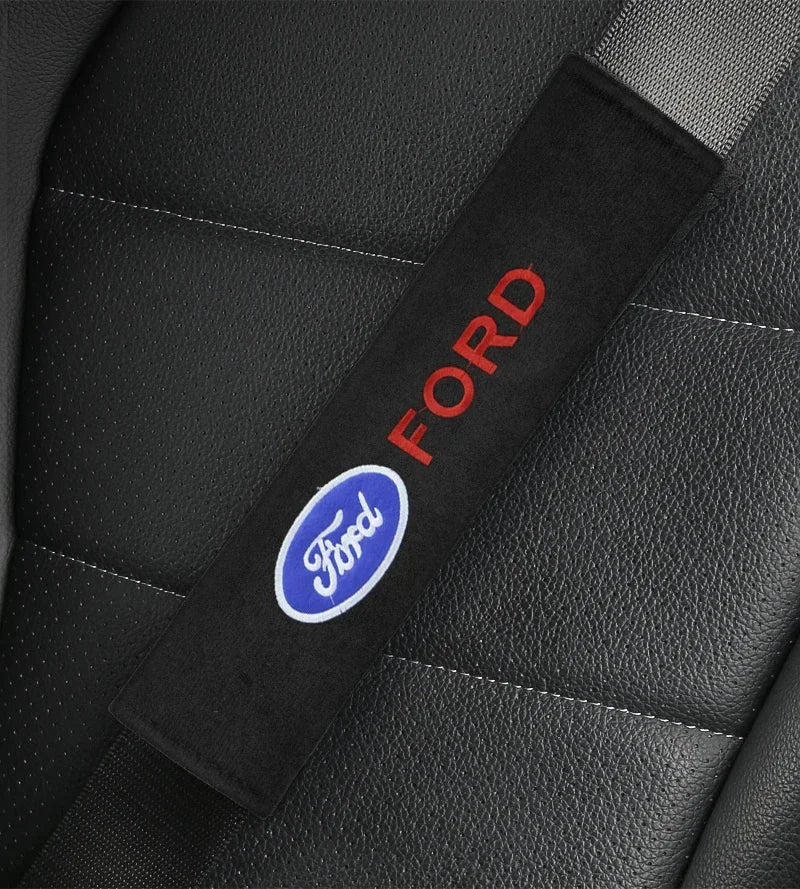 2PCS Car Interior Kit Seat Belt Shoulder Protection For Ford Focus 2 3 1 Fiesta MK1 MK2 MK3 MK7 Fusion Ranger Escort Mondeo