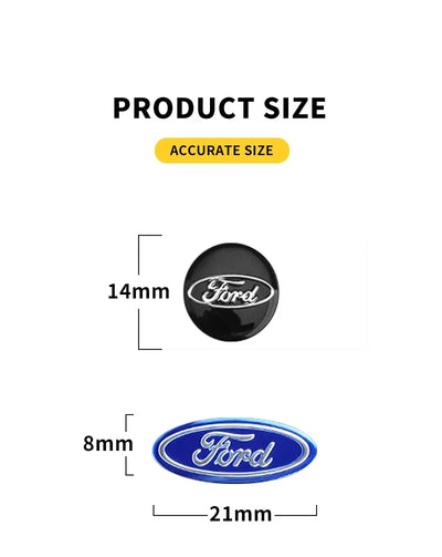 New Car Remote Control Emblem Logo Key Sticker For Ford Raptor Fiesta Focus 2 3 4 Mondeo Ecosport Mustang Fusion Accessories