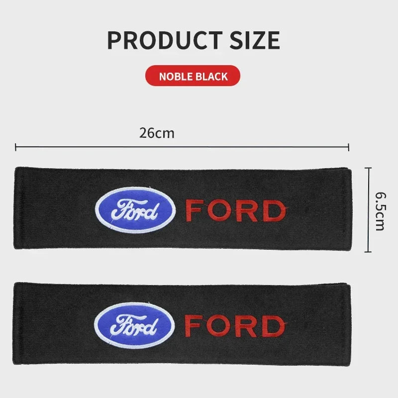 2PCS Car Interior Kit Seat Belt Shoulder Protection For Ford Focus 2 3 1 Fiesta MK1 MK2 MK3 MK7 Fusion Ranger Escort Mondeo
