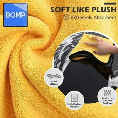 1/2/6 Pack Car Cleaning Cloth Professional Cleaning Car Wiping Microfiber Towel Car Wash Towel Accessories