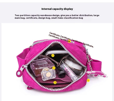 TEGAOTE High Quality Waterproof Men Women Shoulder Messenger Bag Cross Body Phone Purse Lightweight Blue Black Red Purple