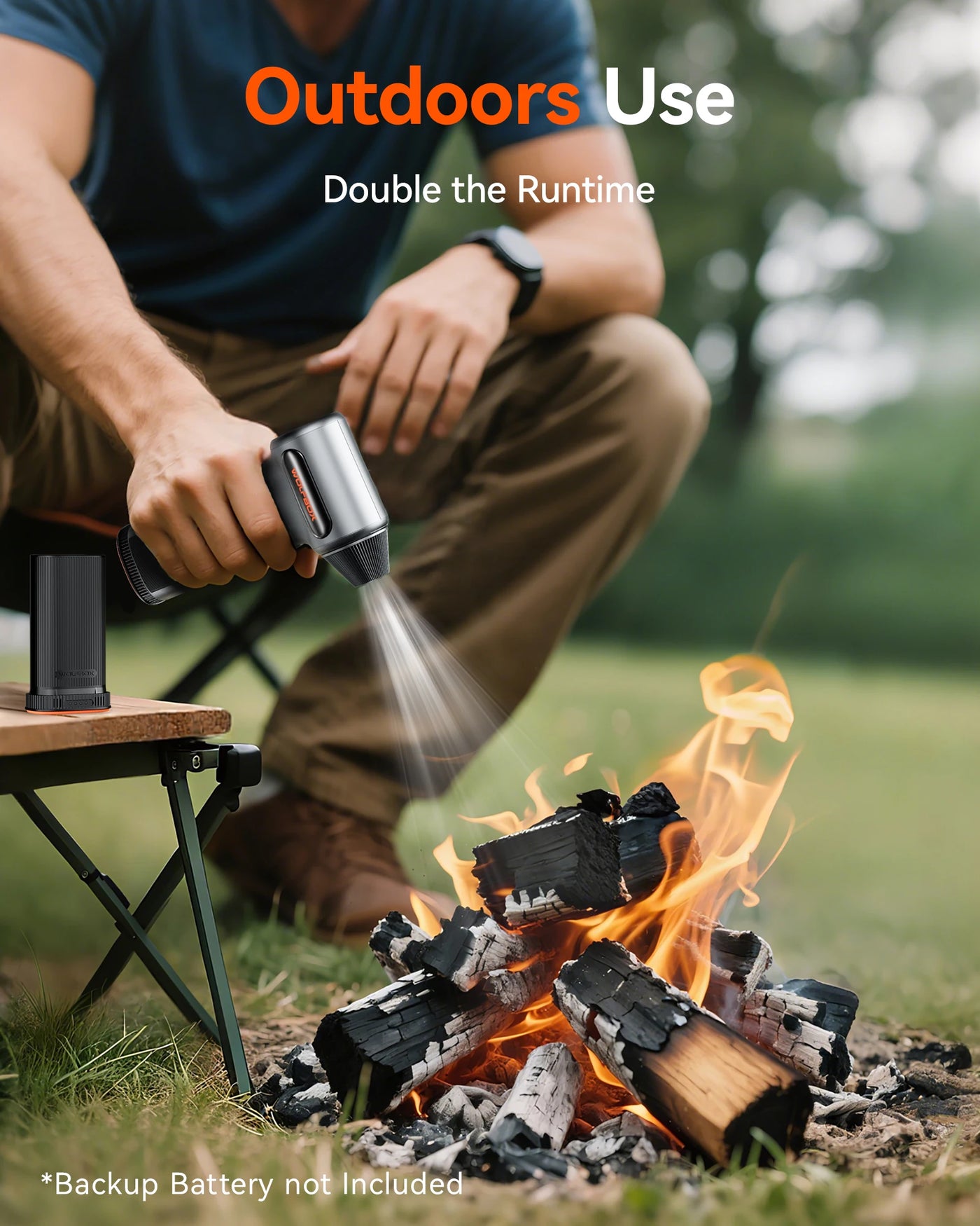 WOLFBOX MF200 Electric Air Duster Air Blower-320g Wind Pressure, Rechargeable 3-Gear Brushless Motor for Car/PC/Home/Outdoor