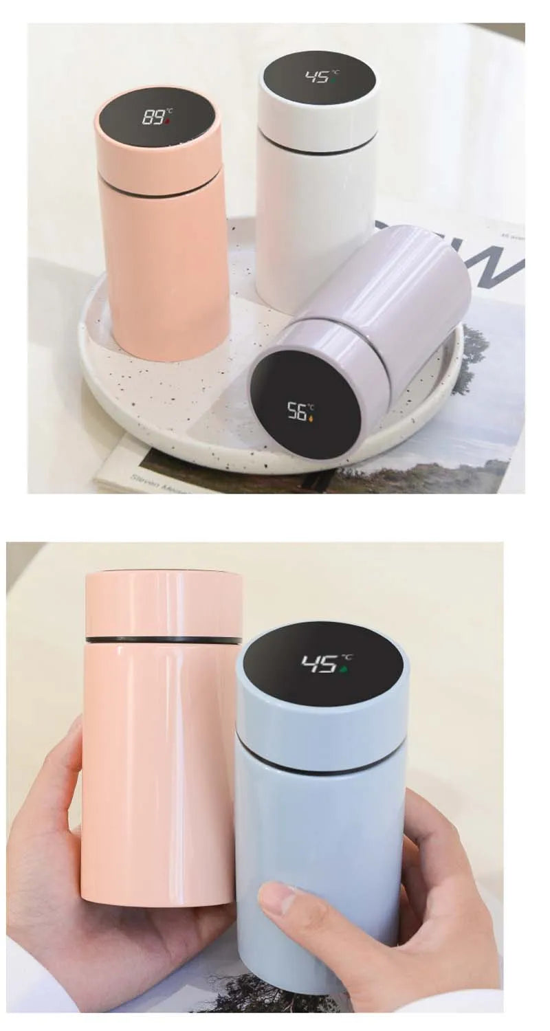 Christmas Thanksgiving Gifts Stainless Steel Bottle Vacuum Cup with Temperature Display Cups 200ml Portable for Coffee Cup