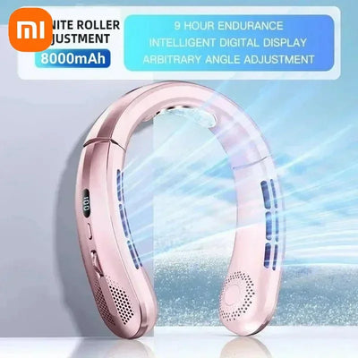Xiaomi Portable Neck Fan 8800mAh MINI Electric Ventilador Silent Neckband Wearable Cooling FAN Rechargeable Neckband Air Coole