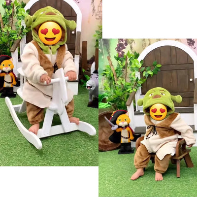 Anime Onesies Cute Funny Pajama Boys Girls Halloween Festival Party Outfit Flannel Warm Soft  Romper