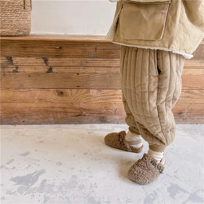 Children's Clothing From 2 To 7 Years Winter Kids Warm Cotton-Padded Trousers Baby Girls Thick Pants Toddler Boys Wear Clothes