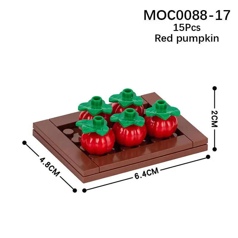 MOOXI City farm MOC Parts Figures Building Blocks Set Plant Tree Leaf Flower Grass Garden Model Friends Bricks Toys For Children