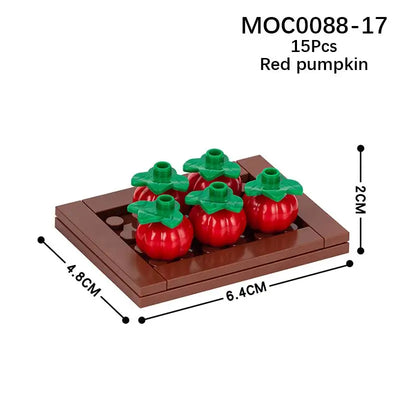 MOOXI City farm MOC Parts Figures Building Blocks Set Plant Tree Leaf Flower Grass Garden Model Friends Bricks Toys For Children