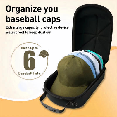 Portable Outdoor Travel Hat Carrier Case Cap Storage Hard Shell Hat Protective Box Hat Travel Case Baseball Cap Carrying Bag EVA