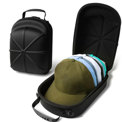 Portable Outdoor Travel Hat Carrier Case Cap Storage Hard Shell Hat Protective Box Hat Travel Case Baseball Cap Carrying Bag EVA