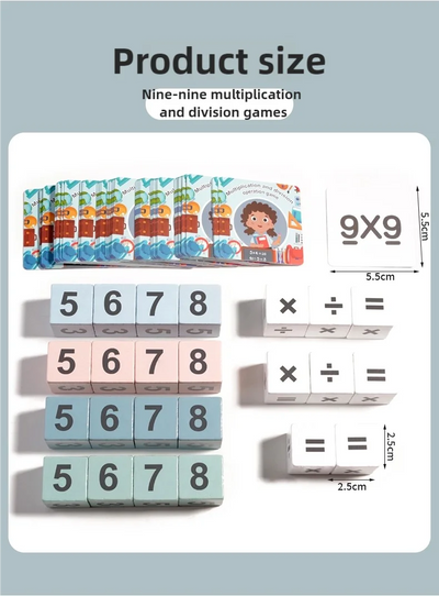 Montessori Wooden Double Player Multiplication and Division Game Kids 24 Point Game Teaching Aids Educational Toys For Children