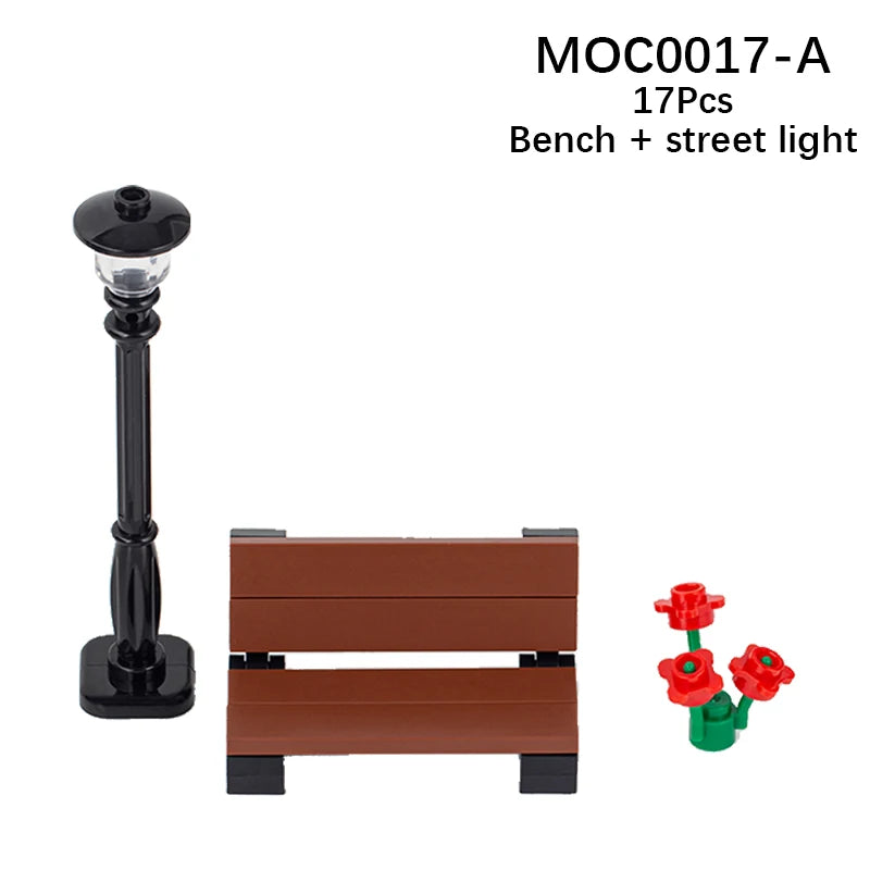 MOOXI City farm MOC Parts Figures Building Blocks Set Plant Tree Leaf Flower Grass Garden Model Friends Bricks Toys For Children