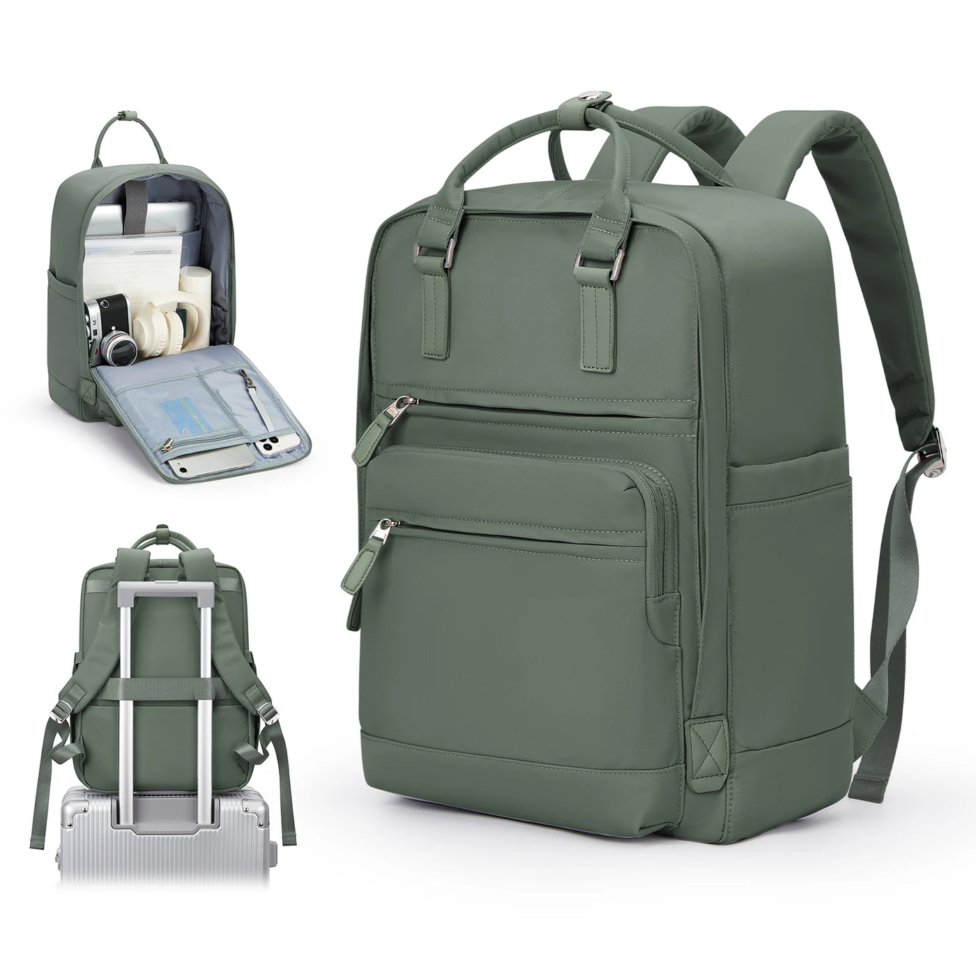 Girl's School Bag Laptop Backpacks Women's Commuter Nylon Informal Backpack, Casual Youth School Bookbag 2024 College Backpack