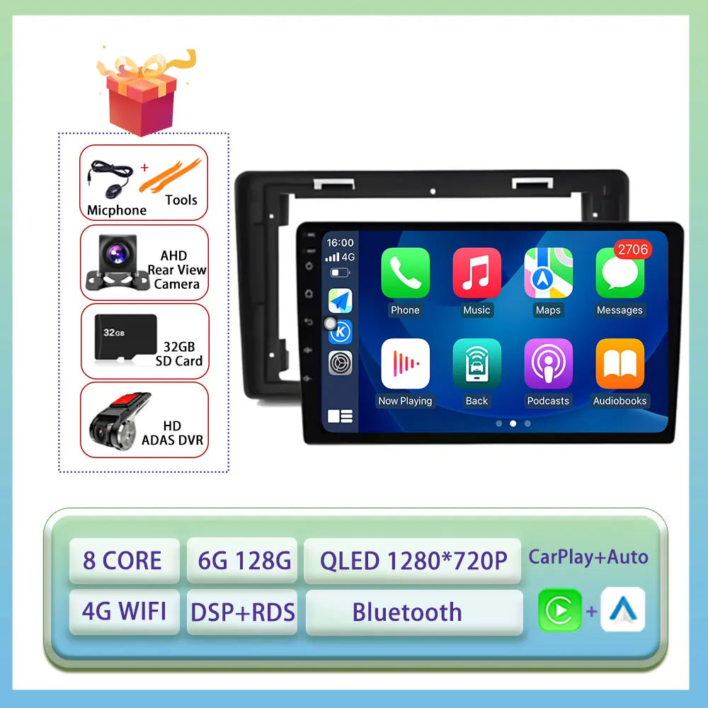 Android Auto Carplay For Citroen C2 C3 2001 2003 - 2010 Car Radio Multimedia Video Player WiFi GPS Navigation DSP Stereo