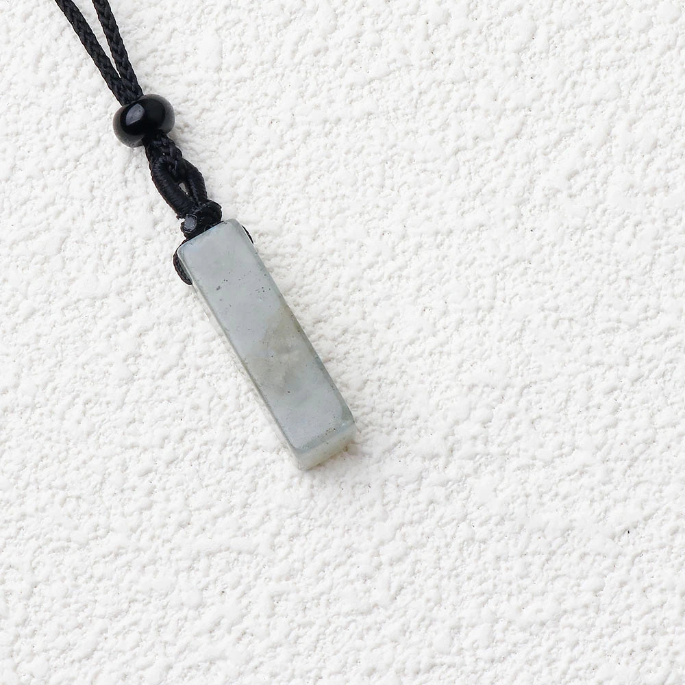 1PC Natural Stone Amethyst Rectangular Pendant Charms DIY Necklace Jewelry Accessories