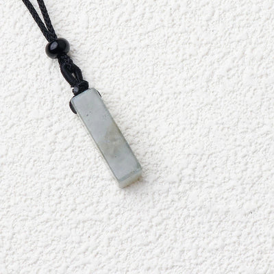 1PC Natural Stone Amethyst Rectangular Pendant Charms DIY Necklace Jewelry Accessories