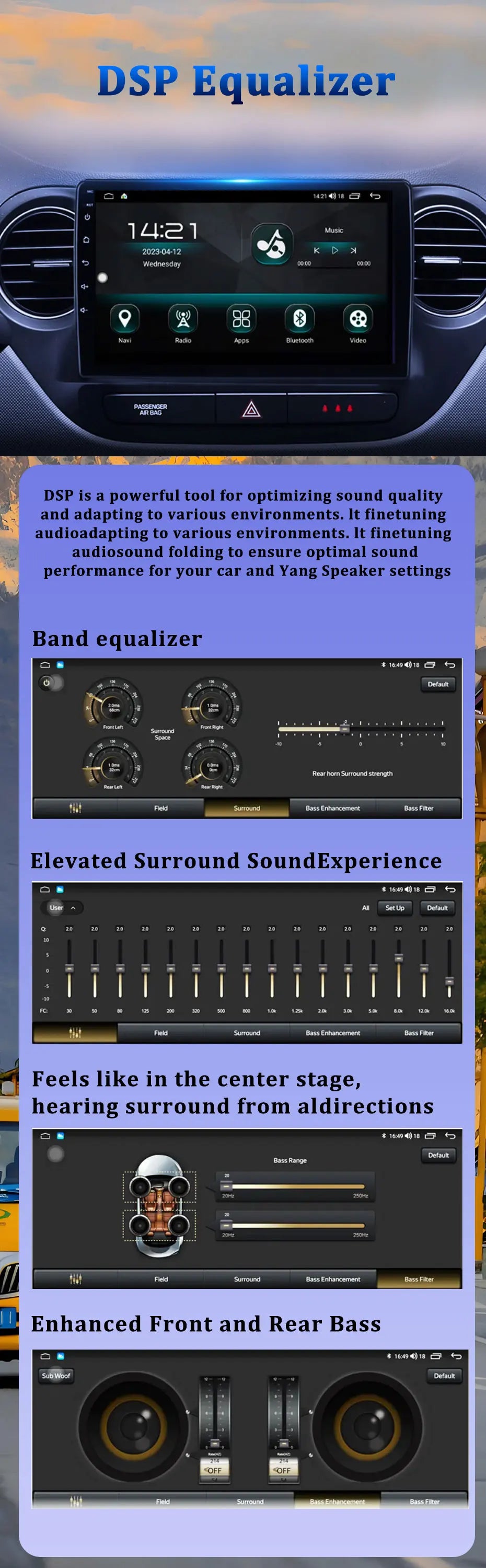 Android Auto Carplay For Citroen C2 C3 2001 2003 - 2010 Car Radio Multimedia Video Player WiFi GPS Navigation DSP Stereo