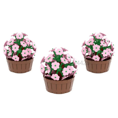 MOOXI City farm MOC Parts Figures Building Blocks Set Plant Tree Leaf Flower Grass Garden Model Friends Bricks Toys For Children