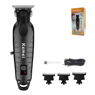 Kemei KM-2293 Salon Level Powder Metallurgical Blade Electric Scissors Hair Clipper 1200 MAh Lithium Battery Hair Trimmers Kemei