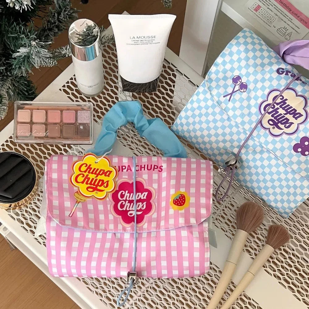 Ladies' Detachable Makeup Bag Women's Three in One Portable Folding Storage Handbag