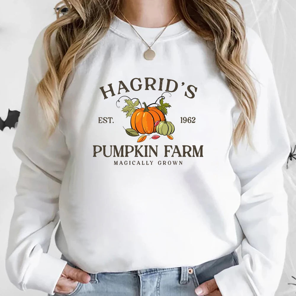 Hagrid's Pumpkin Patch Sweatshirt Fall Halloween Hoodie Thanksgiving Sweater Halloween Shirts Unisex Long Sleeves Sweatshirts