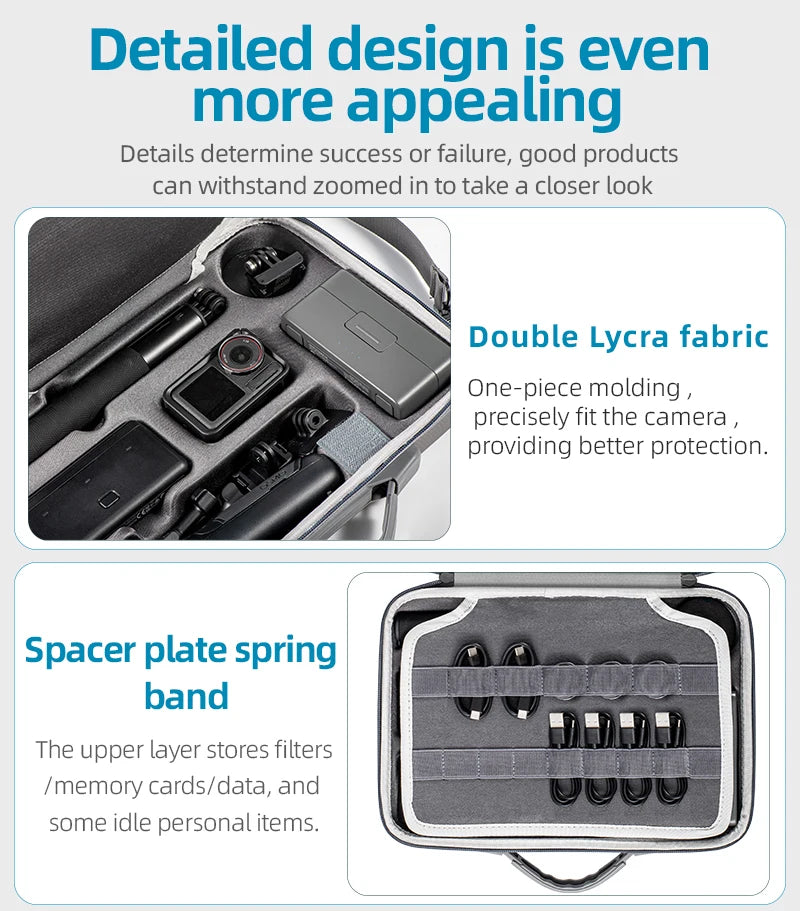 STARTRC for DJI Action 5pro sports camera PU storage bag DJI outdoor camera accessories box does not include sports camera